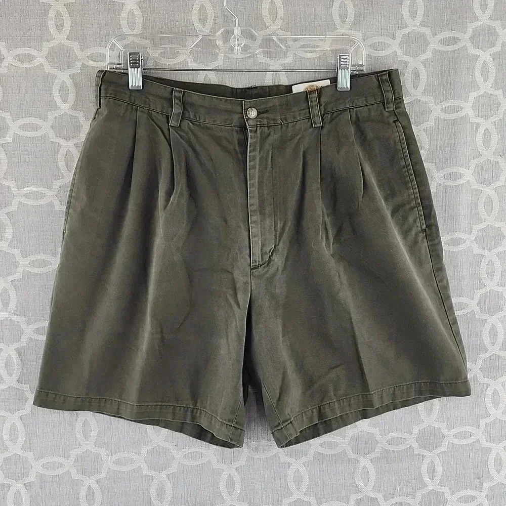 Vintage Field Gear 100% Cotton Navy Blue Men's Pleated Shorts 34